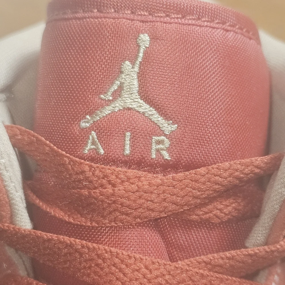 Air Jordan High-Top Sneakers in Red and Gray